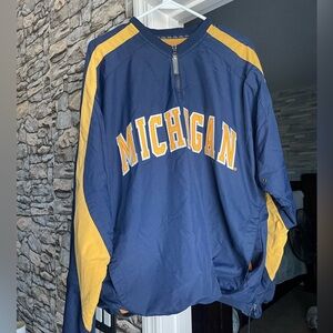 Michigan Majestic Men’s Pullover Jacket SZ XL EUC